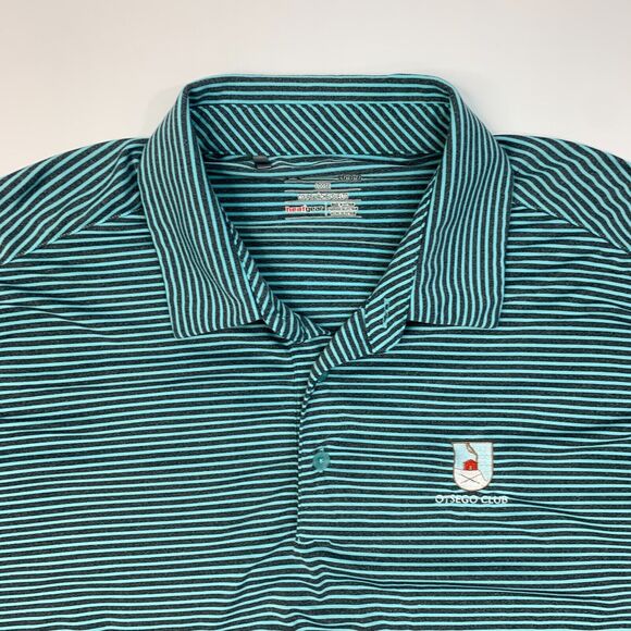 Under Armour Polo Shirt Mens L Large Multi Striped Loose HeatGear Otsego Club - Picture 3 of 11